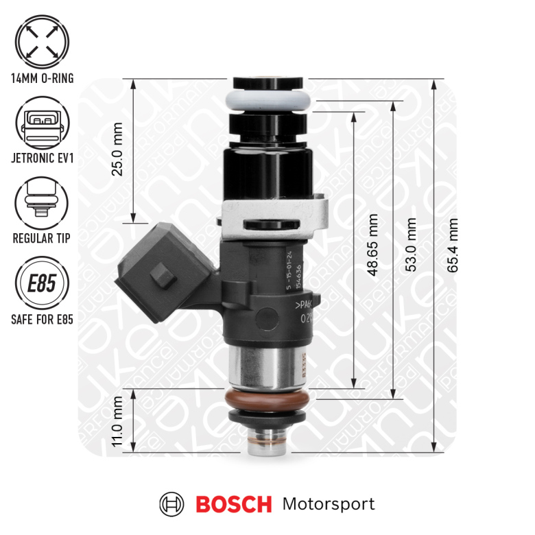 Bosch injector 1462cc, 53mm (EV14S), 6pcs flow matched
