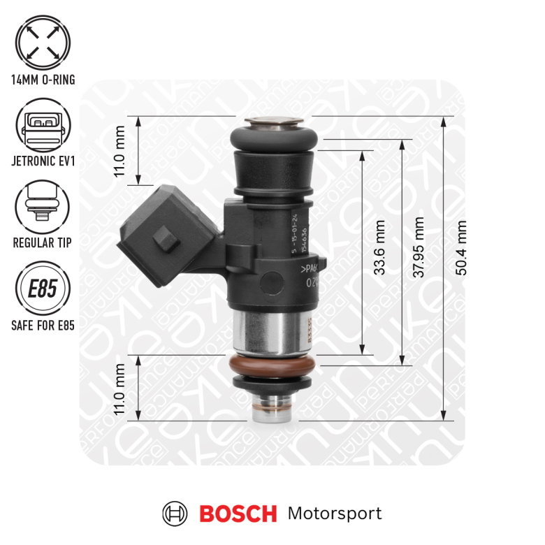 Bosch injector 1462cc, 38mm (EV14K), 8pcs flow matched