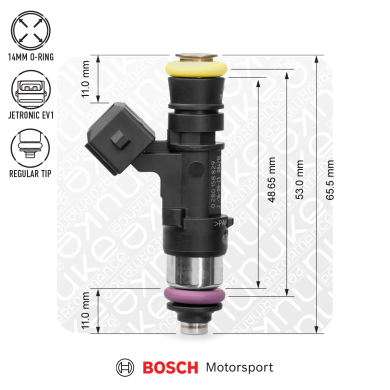 Bosch injector 2200cc NGI2, 53mm (EV14S), 8pcs flow matched