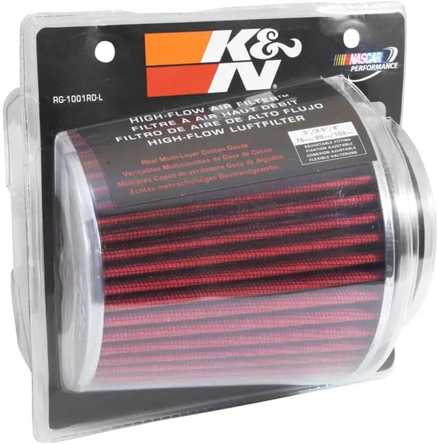 K&N RG-1001RD-L Voitures et Moto Filtre Chrome Universel