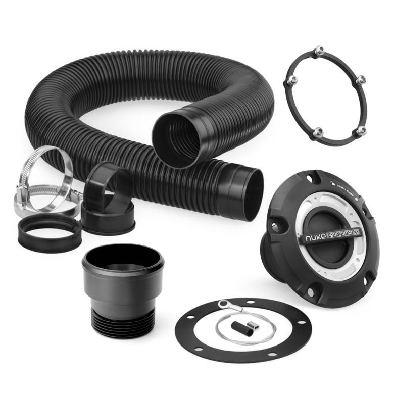 Filler cap and fuel hose kit for CFC Unit – Aluminum nut ring with M6 bolts