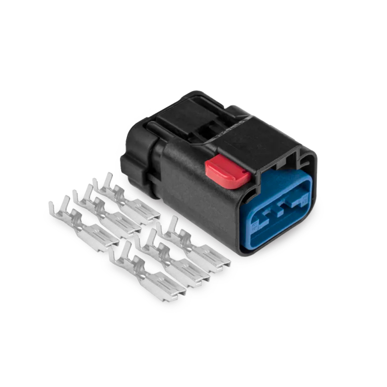 Bulkhead electrical connector, 6-pin