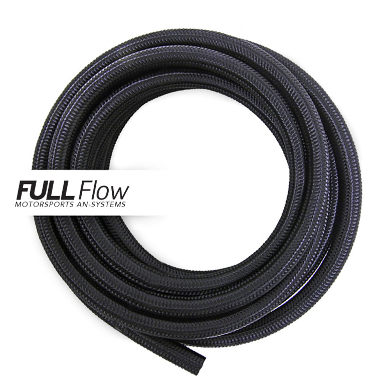 Black Nylon Braided Fuel Hose AN-4 – Pre-cut to length 6m (approx. 20ft)